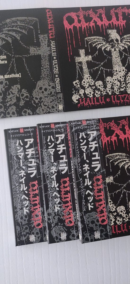 getknivesout's tweet photo. For immediate release :
ATXURRA outta Basque Country for their debut EP "Mailu * Iltze * Buru"
https://t.co/a7qu5HoPo8
#knivesoutrecords #knivesoutz #knvz #atxurra #mailuiltzeburu #deathmetal #basquecountry #obi #sludge #reprisal #obistrip #paris #knivesout #japaneseobi https://t.co/YEwyAcGUfa
