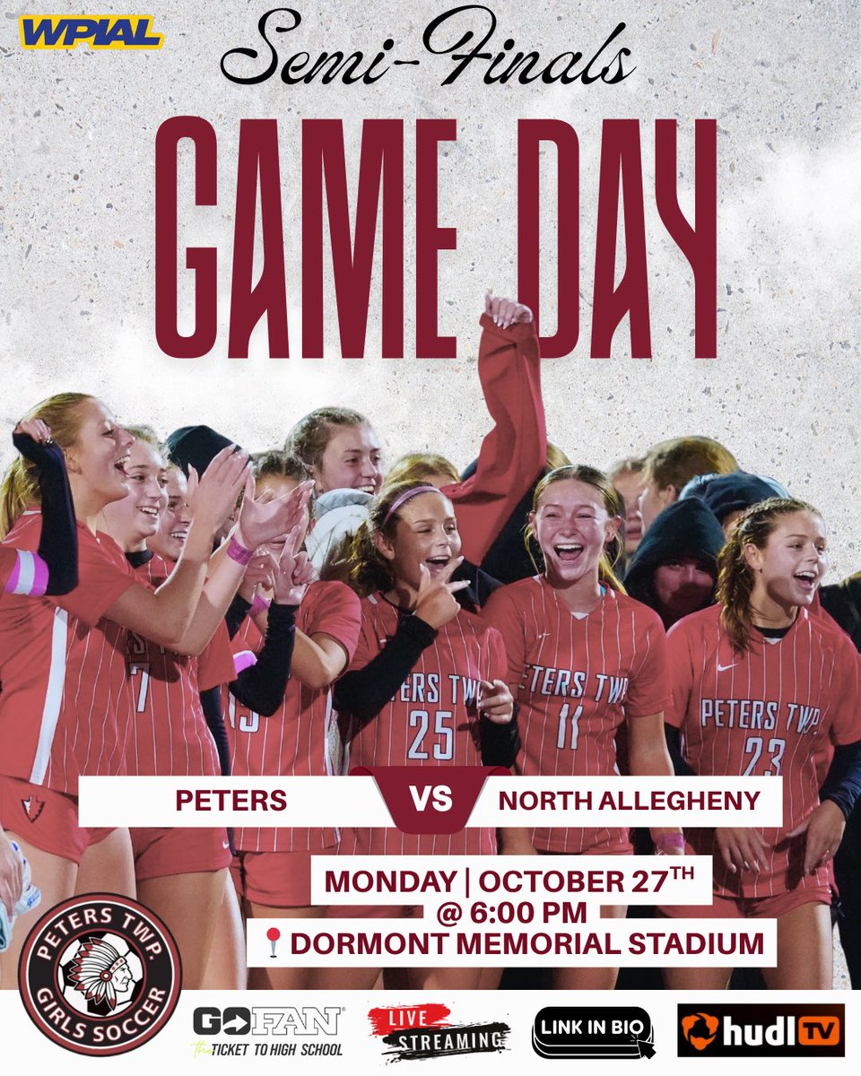🚨 Be sure to come out and support your Peters Township Lady Indians tonight as they take on North Allegheny in the Semi-Finals! 🚨

📍Dormont Memorial Stadium @ 6:00pm