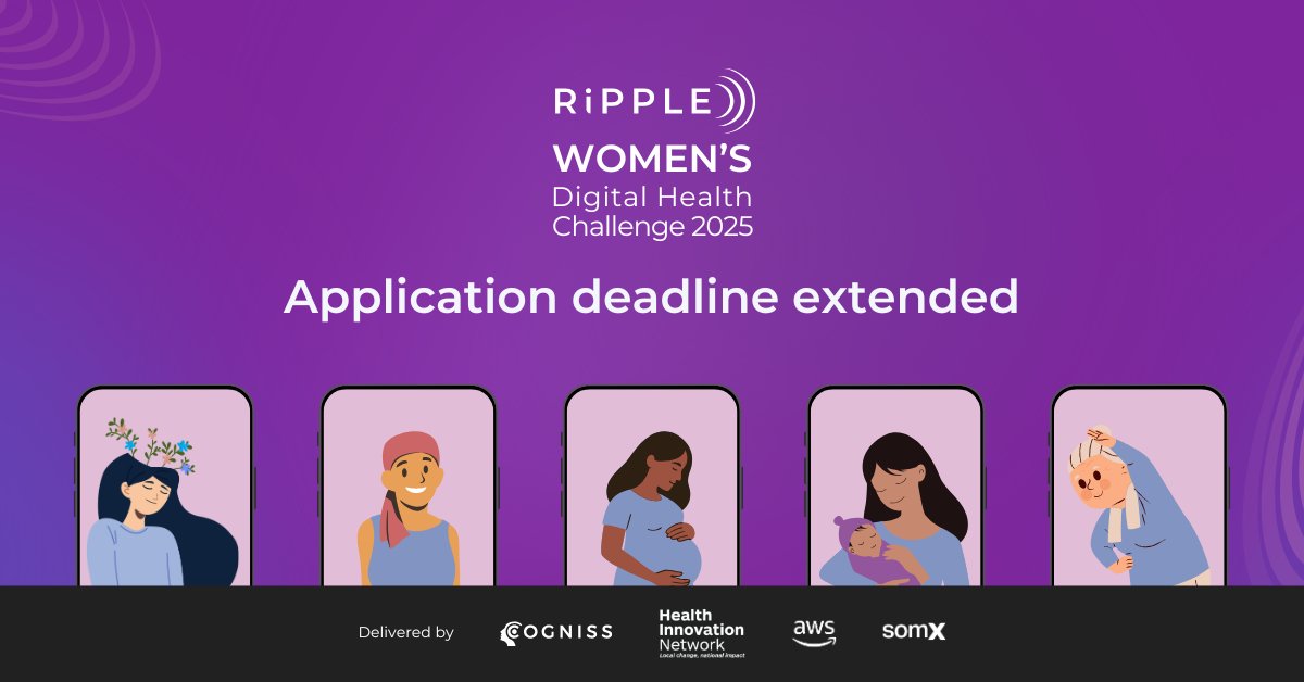 The deadline for the #RippleChallenge has been extended to 5 November to give more innovators the opportunity to apply. A great opportunity to develop pilot-ready digital health apps that tackle urgent priorities in #WomensHealth

ripplechallenge.org/womens-digital…
#DigitalHealth #NoCode