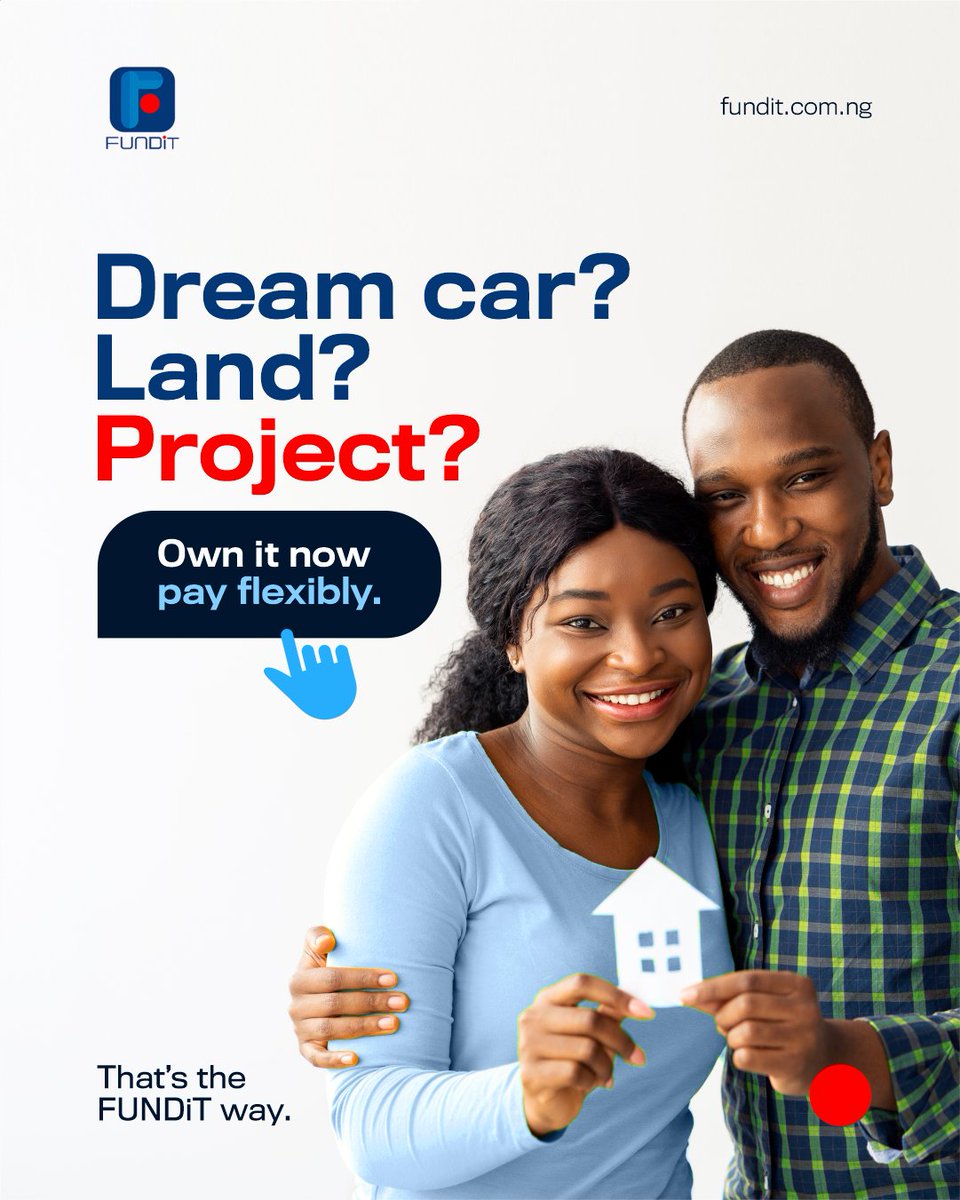 FUNDiTFinancial's tweet image. Dream car? Land? Project? Own it now  pay flexibly. 🏡
Because with FUNDiT, your dreams shouldn’t wait. 💪✨
#FUNDiT #AssetFinancing #OwnItNow #SmartFinance