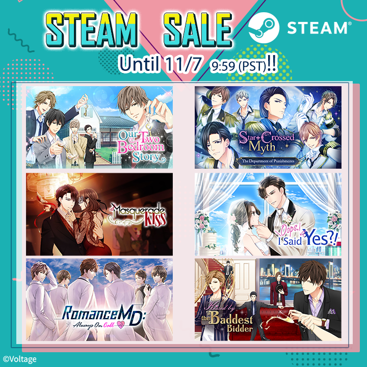 AmuLit_Global's tweet image. 🌕Steam Sale on Now🌕

Up to 5⃣0⃣% off popular Voltage Inc titles such as #Metro and #Oncall !

The deals are on until 11/7 AM9:00(PST)⌛
Don't miss out! 👀

👇Play now☑
store.steampowered.com/search/?specia…

#Steam #Voltage #RomanceMD