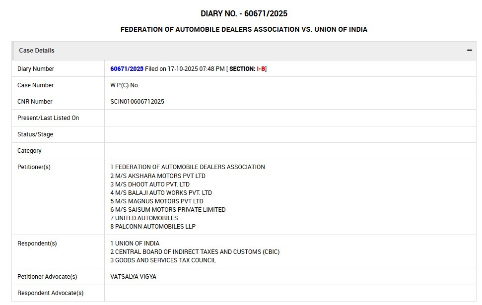 akhilpachori's tweet image. FEDERATION OF AUTOMOBILE DEALERS ASSOCIATION (FADA) Approaches Supreme Court Over Rs. 2,500 Crore Compensation Cess Loss After GST 2.0 Rollout

&quot;GST 2.0 is a proud reform. But Rs 2,500 Cr of genuine, tax-paid Compensation Cess credits now risk lapsing - hurting thousands of MSME…