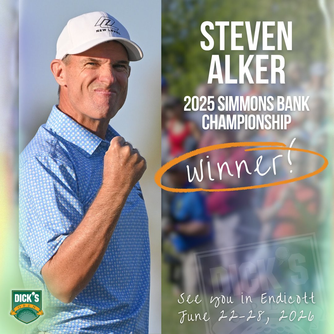 dicksopengolf's tweet image. Congratulations to @ChampionsTour player Steven Alker on winning the @SBGolfChamp this weekend! Can&apos;t wait to see you in June! 🏆