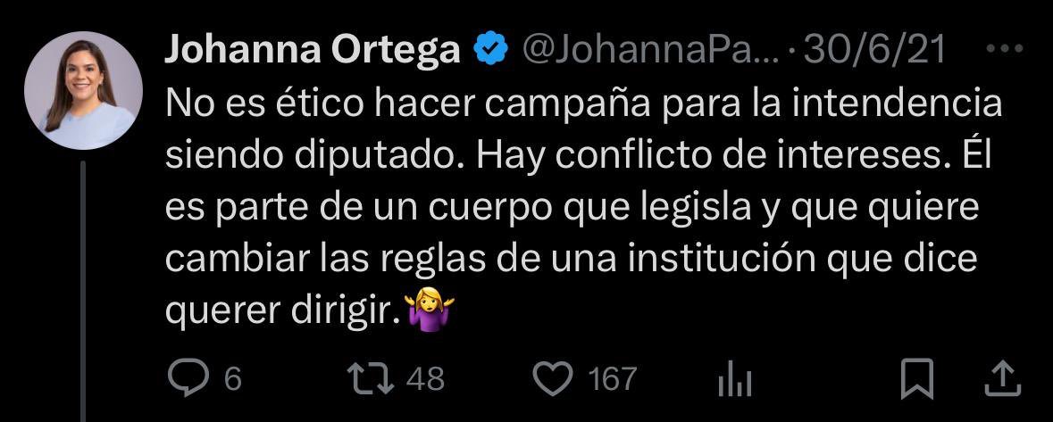 Alguien tiene q recordarte <a href="/JohannaParaguay/">Johanna Ortega</a> q la ética no se recupera borrando unos tuits..con tanta ligereza usaste a mi familia para atacar, MENTISTE en todos los medios y exigías a <a href="/sebagar8/">Seba Garcia</a> algo q evidentemente ni vos misma creías 🤡por eso repito: no soporto tu HIPOCRESÍA 🧵