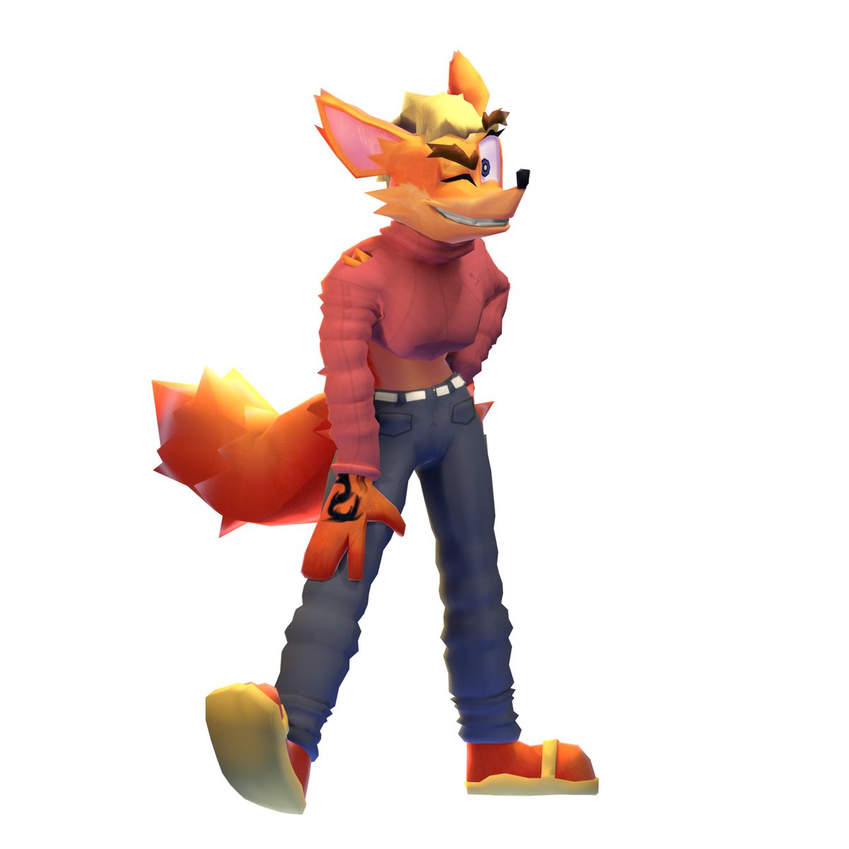 TheLightning8's tweet photo. Found some time to make some casual clothing in #blender for my OC! https://t.co/b69KYZUhi6