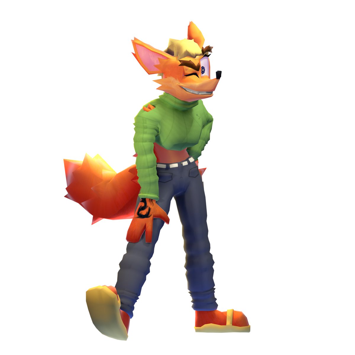 TheLightning8's tweet photo. Found some time to make some casual clothing in #blender for my OC! https://t.co/b69KYZUhi6