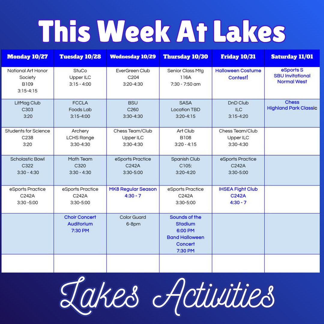 Lots going on this week, Eagles! Hope to see you at the Choir and Band concerts! 💙🦅