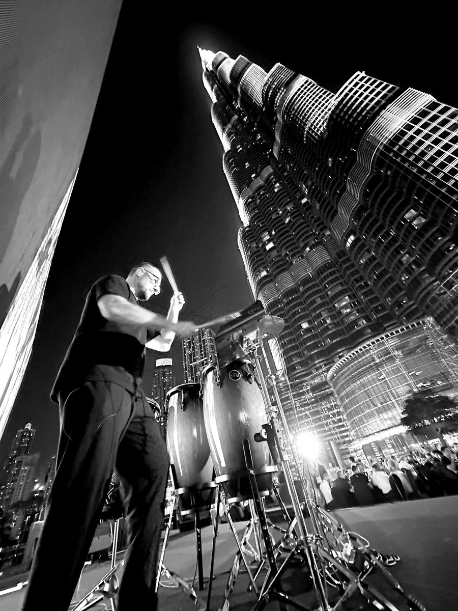 A dream of mine came true.I’m playing at the most iconic place in Dubai, under the Burj Khalifa.Some might say, “It’s just a building,” but everything behind in the work that brought me here, could never have been achieved without humility, preparation, a smile, and true feeling