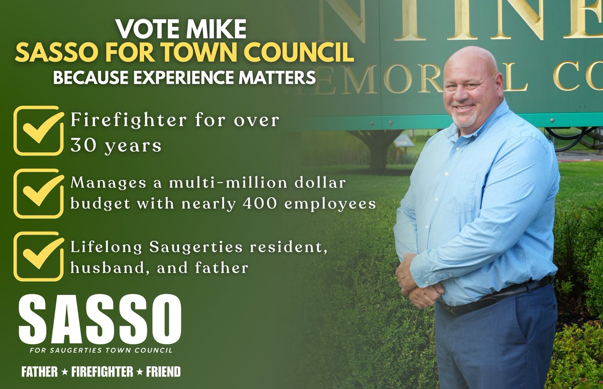 GOPSaugerties's tweet photo. Vote Mike Sasso for Town Council! https://t.co/IbScrPOZsb