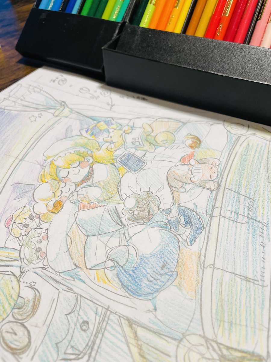 前売券のラフ、既に可愛い予感🌙
原画市でお披露目できたらいいな🫧

#原画市_制作中