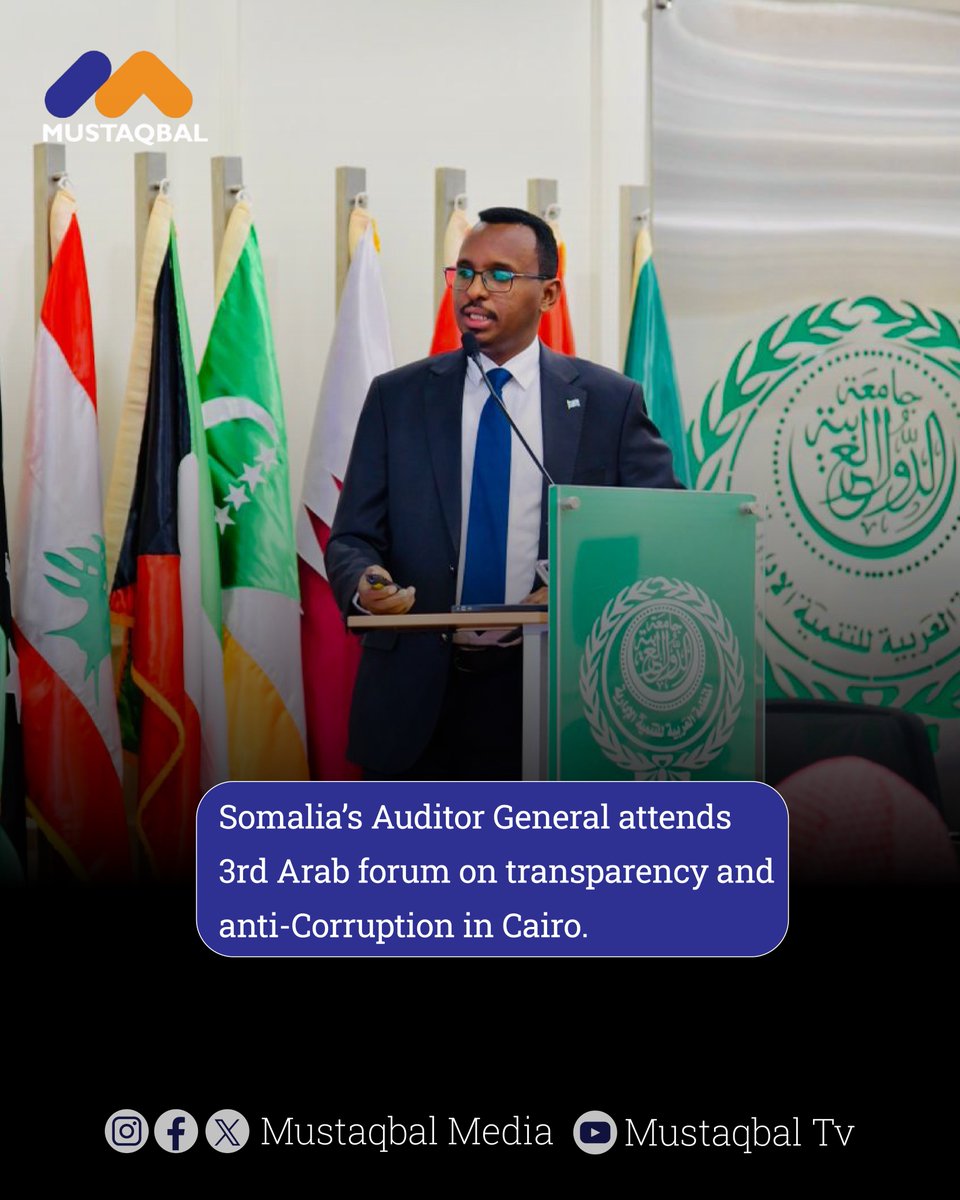 Somalia’s Auditor General attends 3rd Arab forum on transparency and anti-Corruption in Cairo. ➡️shorturl.at/YysRM