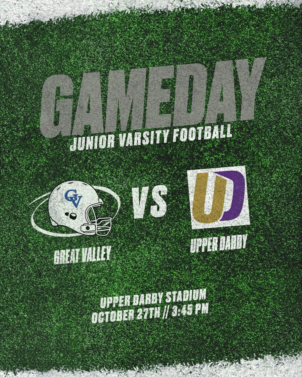 GreatValleyFB's tweet photo. Itβs GAME DAY for JV! ππ₯
One last away battle to wrap up the season β letβs make it count!
#GVFootball #FinishStrong #Burntheboats https://t.co/ZWwAmG0f86