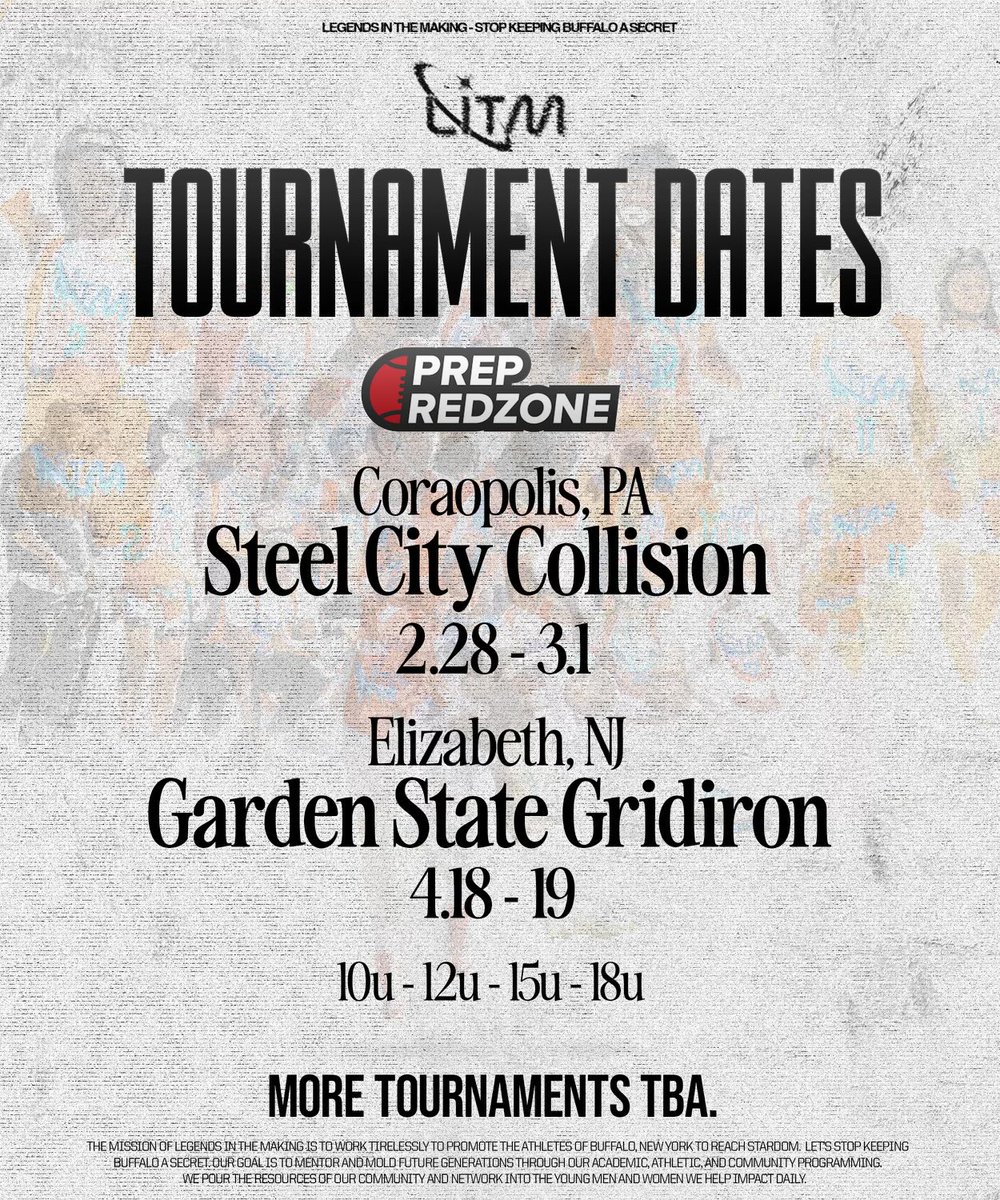 7v7 season is almost here! 🔥🔥🔥🔥

Get ready to join the best 7v7 program in WNY this year with our first tryout coming up on 11/15 

Ages: 10u, 12u, 15u, 18u 

Registration link below 

(MORE TOURNAMENTS TBA)

my.cheddarup.com/c/sports-camps…