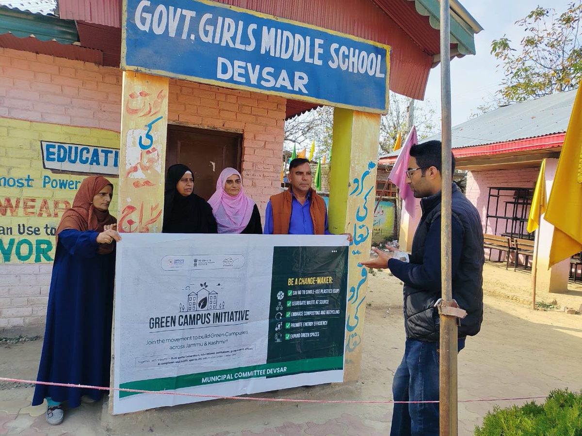mcdevsar's tweet image. Awareness campaign regarding green campus within the limits of MC Devsar