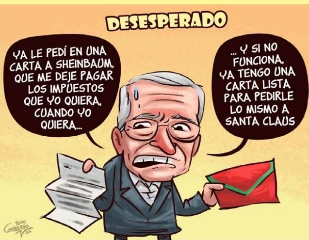 El Cartón dd Gallardo en Conciencia. El juego peligroso de Ricardo Salinas Pliego, jugar vencidas con el gobierno de la Presidenta <a href="/Claudiashein/">Claudia Sheinbaum Pardo</a> 

<a href="/NadiaMadrigal/">Nadia Madrigal</a> <a href="/giarmi/">Gina Argüello</a> <a href="/CarmenRN10/">Carmen RN</a> <a href="/AlmaChGuth/">Alma Chavez Guth</a> <a href="/AlbertoTejedaRT/">Alberto Tejeda</a> <a href="/FlavioMendozaMx/">Flavio Mendoza</a> <a href="/FerminMarinA/">Fermín Marín 🔴⚫️</a> <a href="/RubenOrtegaM/">Rubén Ortega Montes</a> <a href="/EmilianoRamosV/">Emiliano Ramos</a>