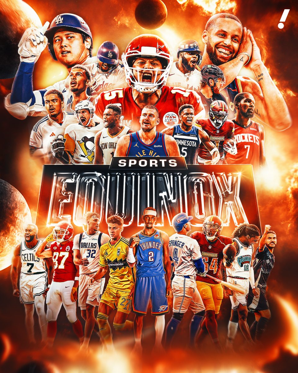 THE SPORTS EQUINOX IS HERE AND IT’S GLORIOUS 🥹

🏈 Commanders vs. Chiefs on MNF
⚾️ World Series Game 3
🏀 11 NBA Games
🏒 2 NHL Games
⚽️ 2 MLS Playoff Games