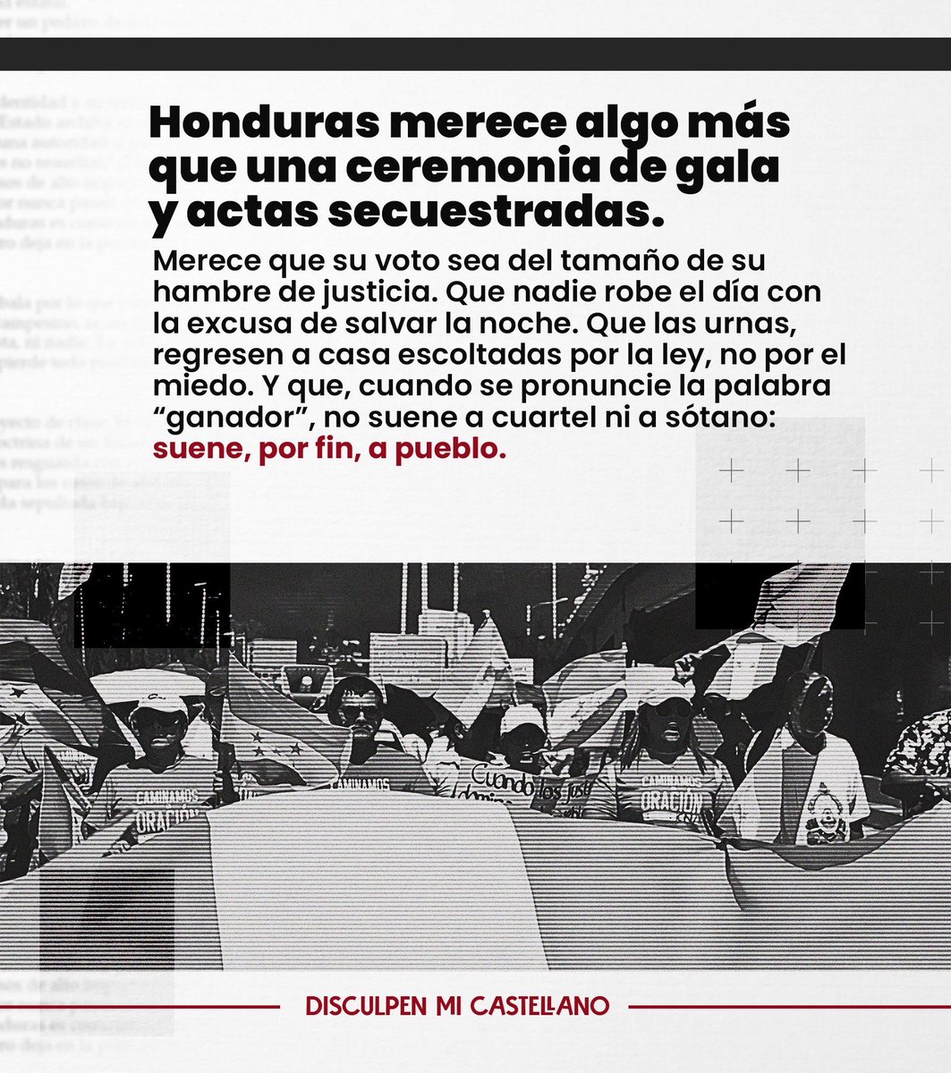 DICULPEN MI CASTELLANO
Gabriela Castellanos 

Manual del caos

Honduras camina dando palos de ciego hacia el 30 de noviembre. El Congreso juega a la ruleta rusa con decretos «quiméricos», el Consejo Nacional Electoral (CNE) se devora a sí mismo a dentelladas de boicot interno, y
