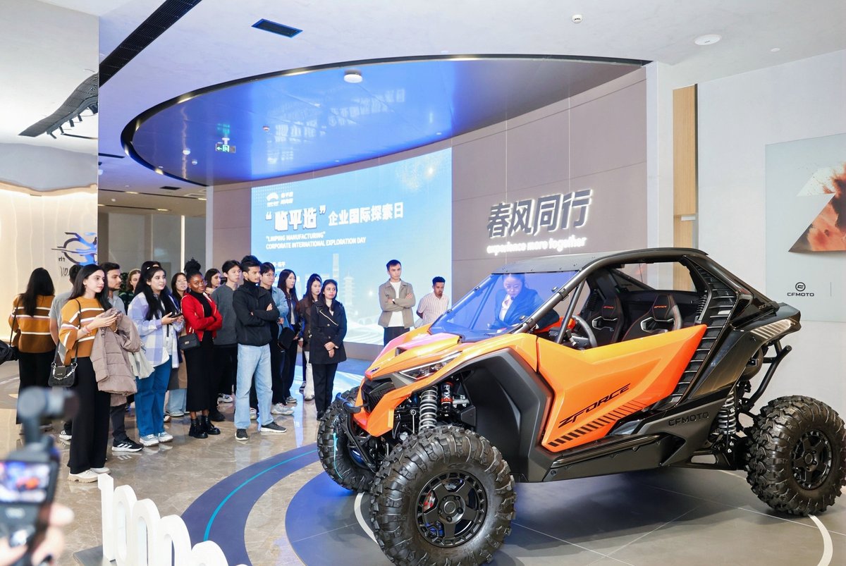 LinpingStyle's tweet image. 🏍️Ride into the World of CFMOTO
Students from Zhejiang Sci-Tech University and Zhejiang Gongshang University visited CFMOTO, one of Linping’s leading global power sports brands, to explore the cutting-edge world of motorcycles and intelligent mobility. ⚙️✨
#Hangzhou #Linping