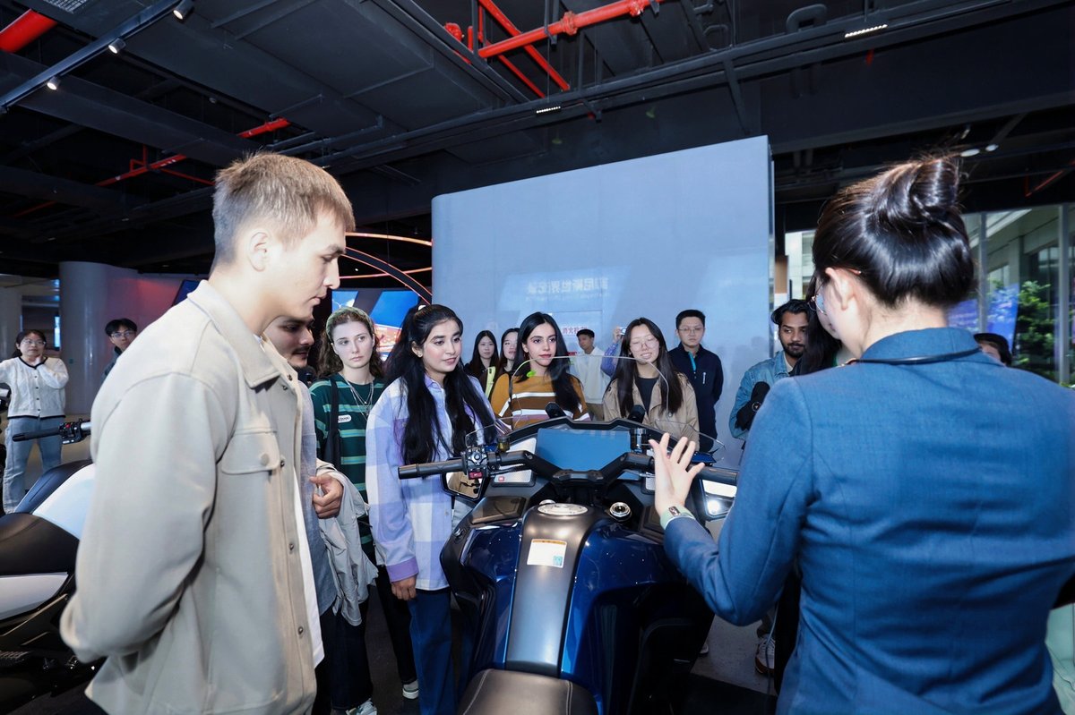 LinpingStyle's tweet image. 🏍️Ride into the World of CFMOTO
Students from Zhejiang Sci-Tech University and Zhejiang Gongshang University visited CFMOTO, one of Linping’s leading global power sports brands, to explore the cutting-edge world of motorcycles and intelligent mobility. ⚙️✨
#Hangzhou #Linping