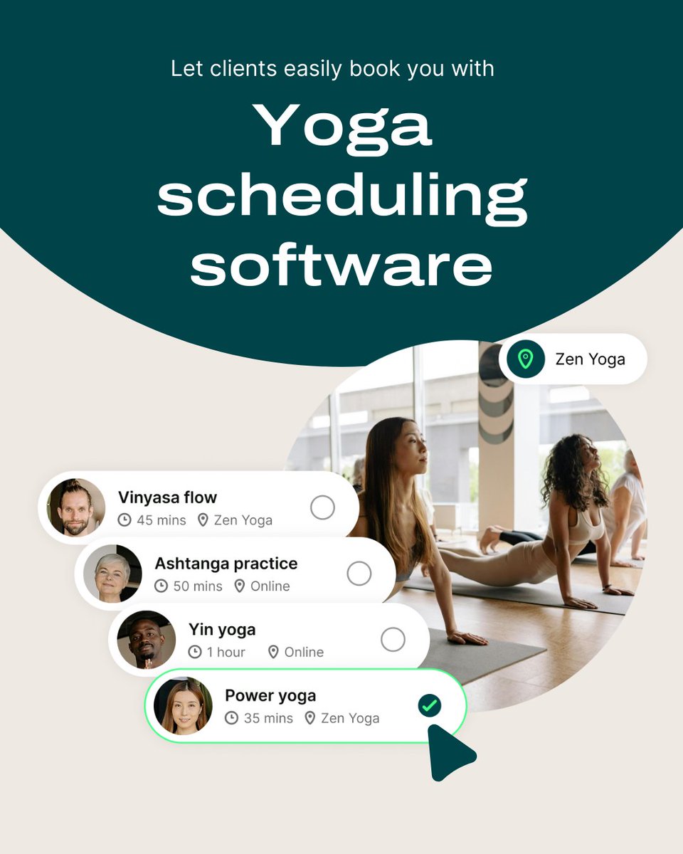 Stop stretching yourself thin with scheduling! 

YCBM makes it easy for clients to find, book, and attend your yoga classes so you can focus on what matters most: teaching and inspiring.

Learn more about our yoga scheduling software 👉 eu1.hubs.ly/H0nclFl0