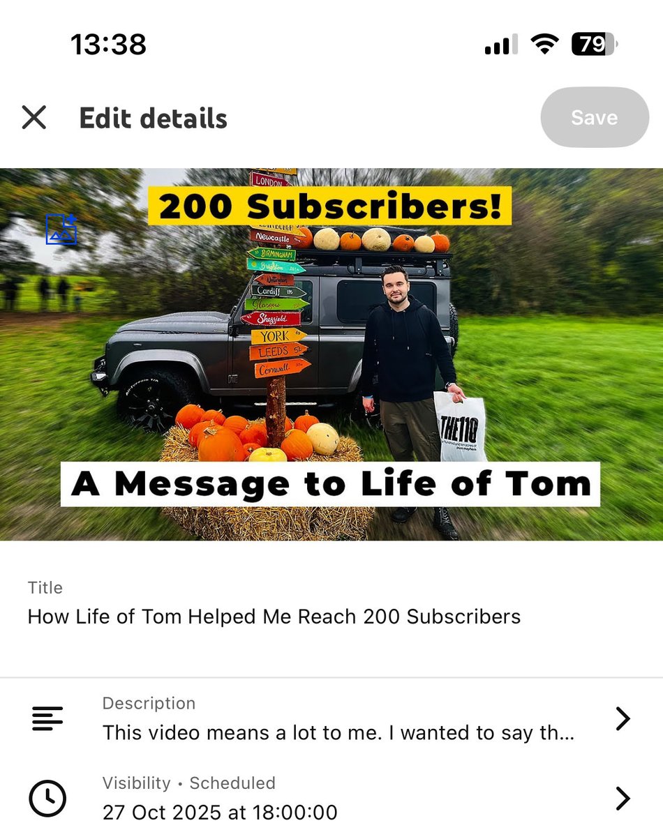 danmacphersonn's tweet image. My next YouTube video drops at 6 PM! ⏰

This one’s special, I’m sharing a personal message to Life of Tom and celebrating all the amazing support from you all❤️

Subscribe by clicking on the link below 👇

youtube.com/@thoughtswithd…