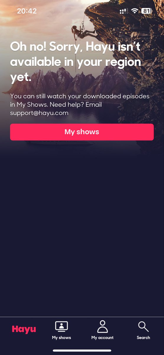 What in the bastard language is this

Yes I’m on holiday
Yes I need to watch the #RHOLDN reunion

No, I do not need this negativity 

What VPN can fix this?