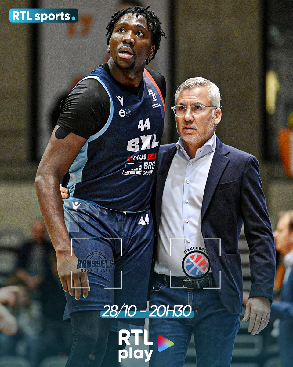Le Brussels continue son aventure en Europe ce soir face à Manchester ! Rendez-vous à 20h30 sur RTL play pour suivre la rencontre. 🏀 #RTLsports