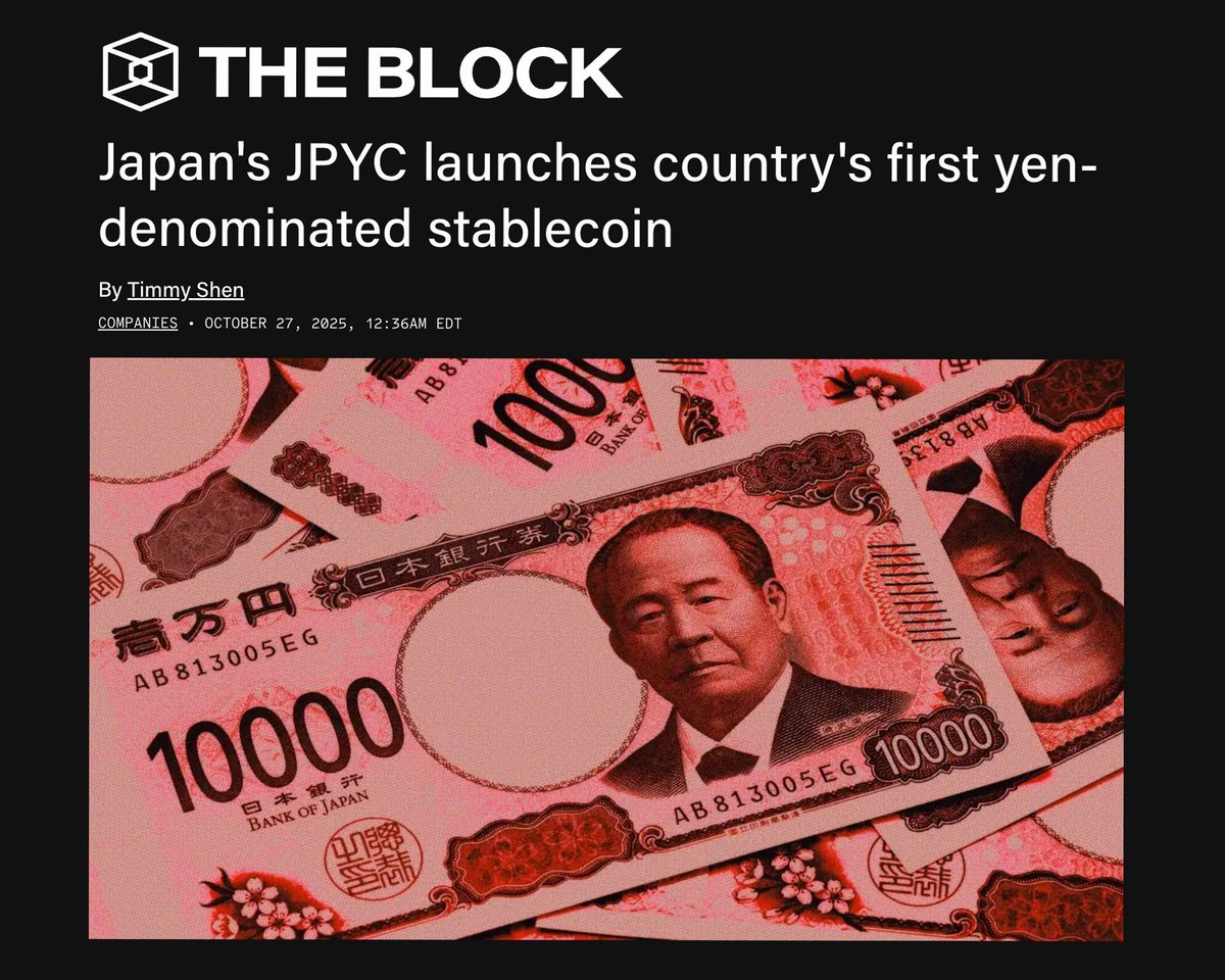 avalanche_fr's tweet image. Le tout premier stablecoin en yen légalement reconnu au Japon est le JPYC. 🇯🇵

Et il est propulsé par Avalanche. 🔺