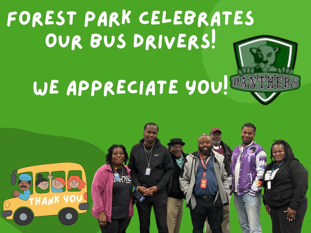 EsForest85285's tweet photo. Forest Park Celebrates our Bus Drivers!  Thank you for your amazing work.  We appreciate you. https://t.co/0MIhRRhNK1