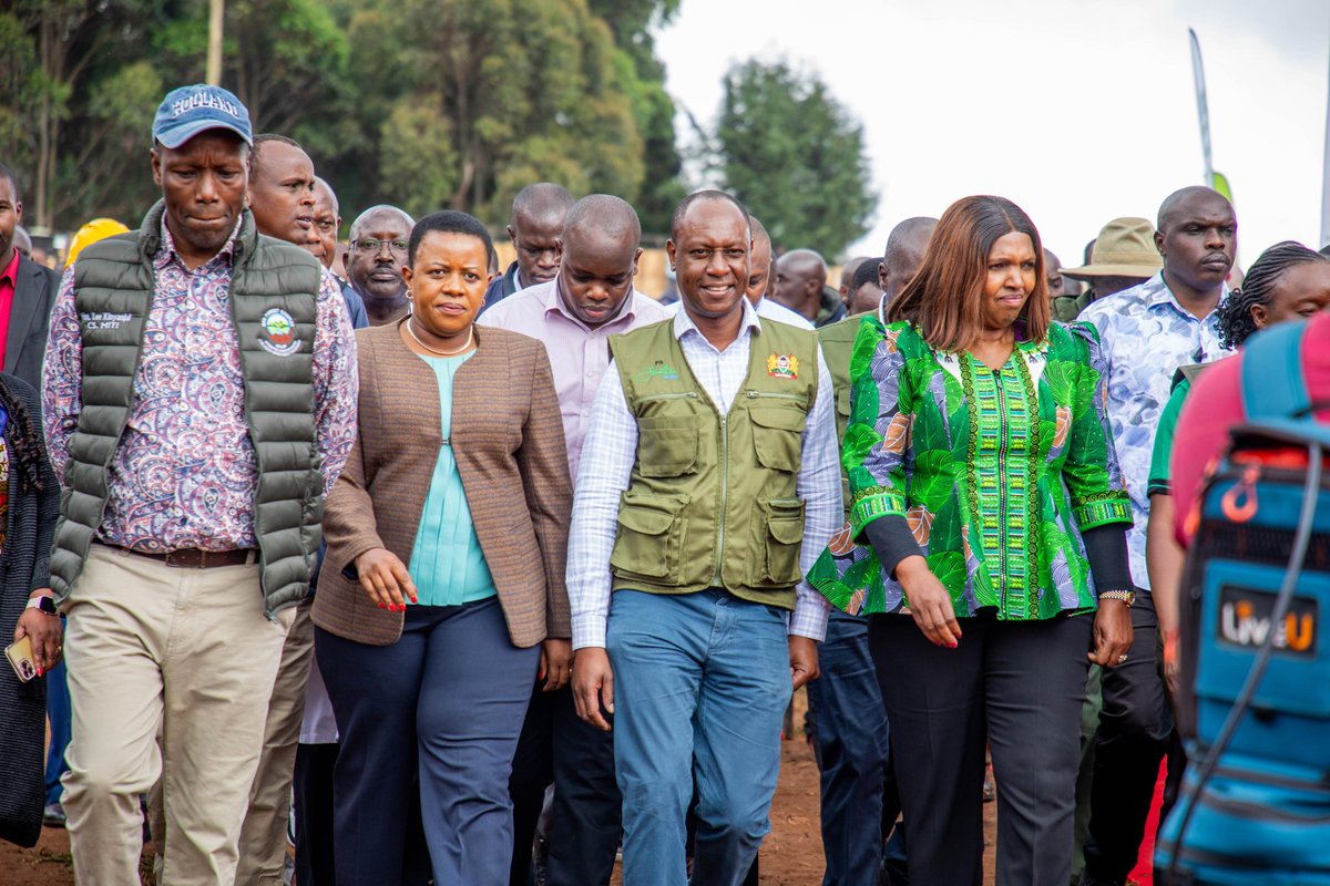 PS Jonathan Mueke joined H.E. President William Ruto at Baringo Secondary School, Kuresoi North for the launch of the Mau Forest Complex Integrated Conservation &amp; Livelihood Improvement Programme (MFC-ICLIP) — a key step in restoring the Mau Forest, enhancing climate resilience,