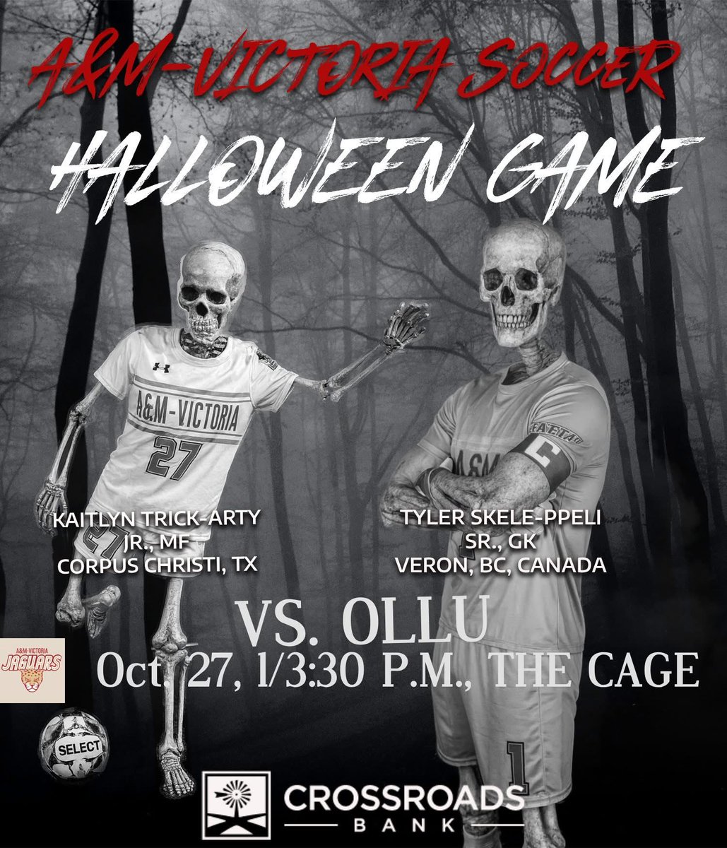Attendance is mandatory for all ghouls and goblins today

🆚 Our Lady of the Lake
🏟 The Cage
📍Victoria, TX
⏰1 / 3:30 p.m.
📊TAMUVAthletics.com
📺YouTube.com/@TAMUVAthletics 

#GoFirst #UpTheJags