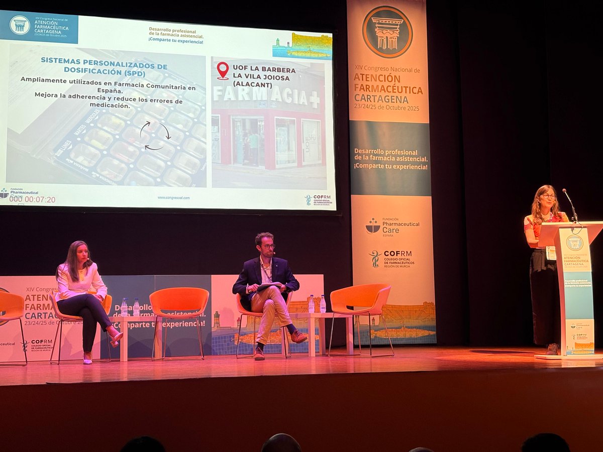 MariaAlbert24's tweet photo. Este fin de semana participé en el #14CongresoAF presentando mi comunicación oral: “SPD como herramienta clínica en la Gestión Integral de la Medicación (GIM)”.
Un trabajo nacido desde la práctica real, con resultados clínicos y narrativas de pacientes 💊
#FarmaciaAsistencial https://t.co/F6r1IAwhnp