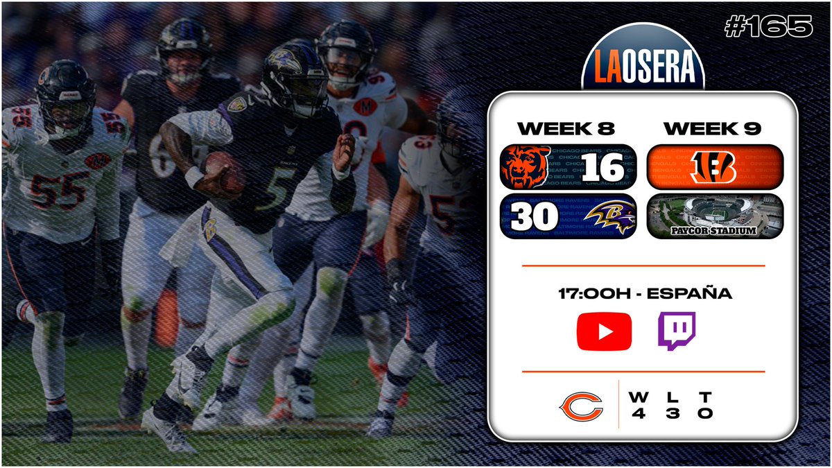 Hoy tocar curar heridas, os esperamos a las 17:00h 🇪🇦 en directo. 

#DaBears