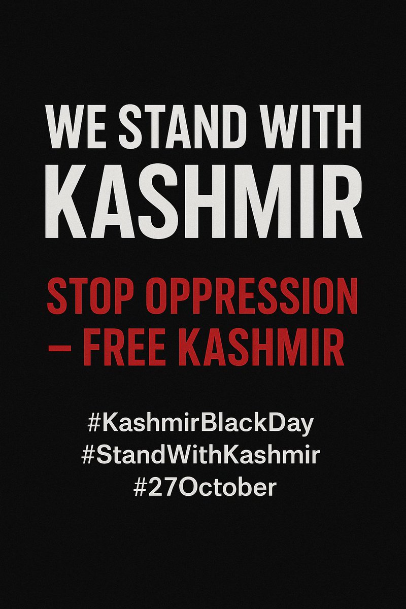 RustamBashirKa2's tweet photo. #kashmirblackday 
#standwithkashmir 
#27october 
#Kashmir https://t.co/afeNTQtEYi