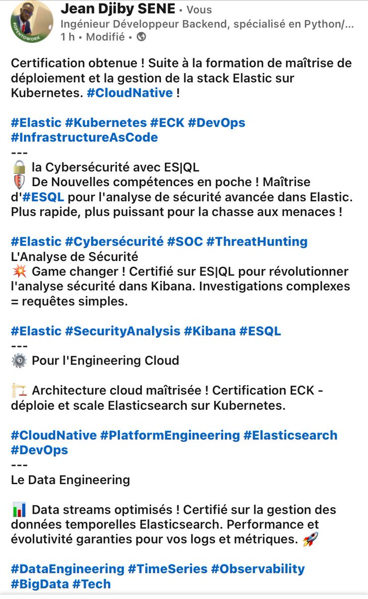 Le_psalmiiste's tweet image. De nouvelles certifications plus approfondies dans de domaines plus poussées👽
#elasticstack #elasticstack #CyberSecurity #Kubernetes #kibana
