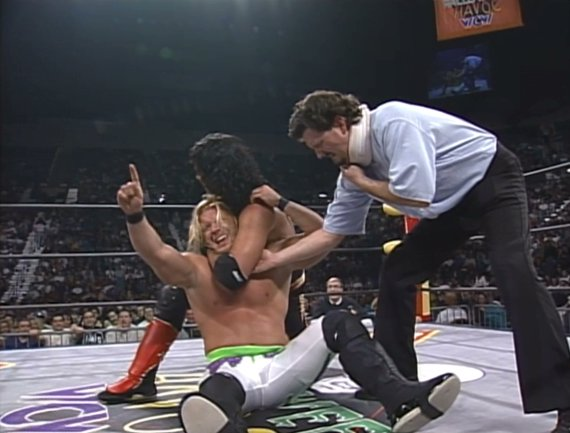 wrestle_hist's tweet image. 10/27/1996 

Syxx defeated Chris Jericho at Halloween Havoc from the MGM Grand Garden Arena in Las Vegas, Nevada.   

#WCW #HalloweenHavoc #Syxx #XPac #123Kid #SeanWaltman #ChrisJericho #Lionheart #Y2J