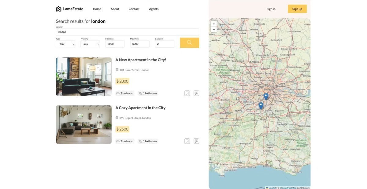 shiba_program's tweet photo. Node.jsとReact.jsを使いフルスタックで不動産検索サービスを作る「React Node.js Real Estate App Full Tutorial」

物件を地図からや様々な条件で検索できたり、リアルタイムのチャット機能がついてたり超本格的

バックエンドも含めて詳しく解説されてるのでフルスタックでやりたい人はぜひ見て https://t.co/xRGvyOvmzI