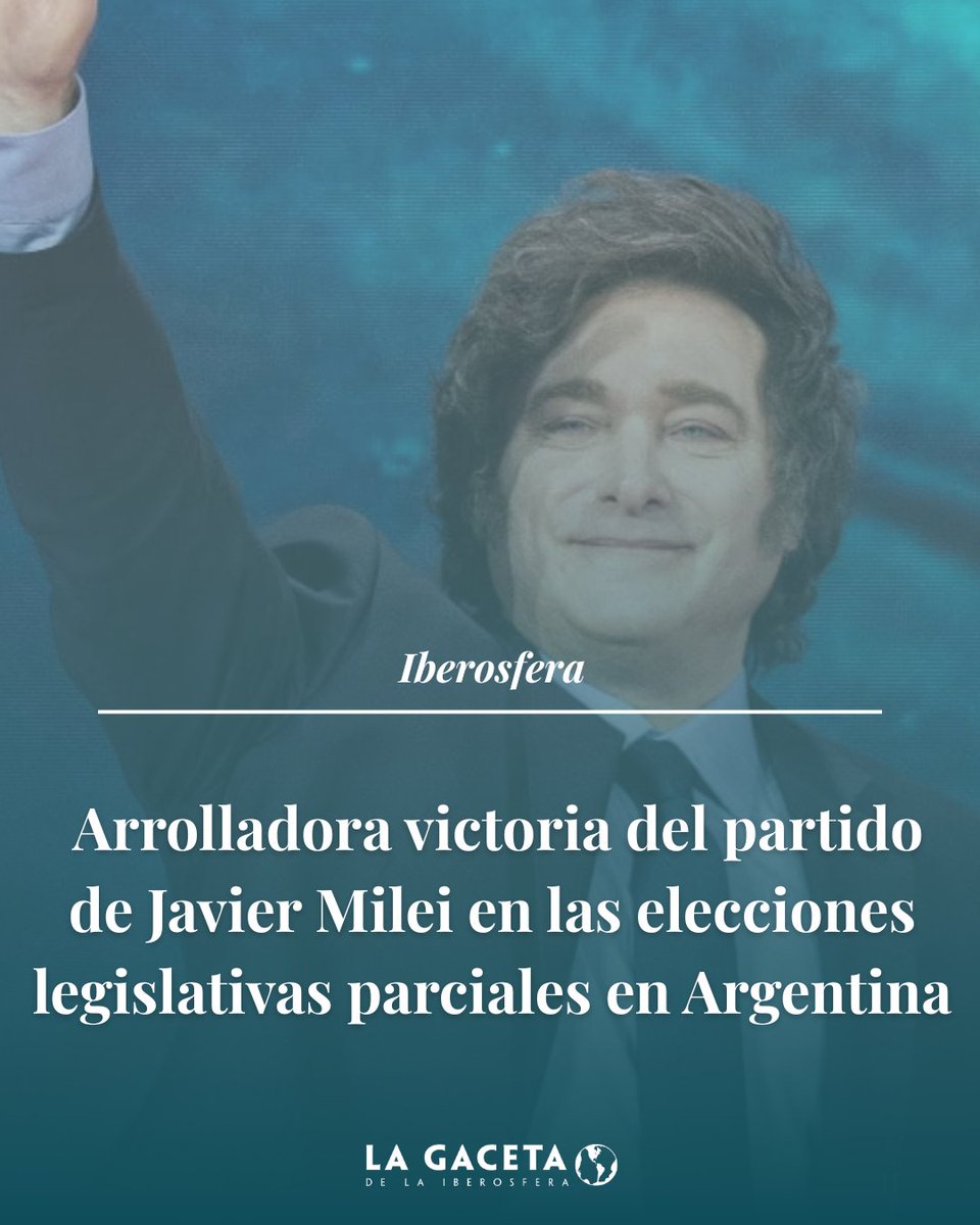 Hace un año fue la arrolladora victoria de Donald Trump en Estados Unidos, ahora la arrolladora victoria es Javier Milei en Argentina.

Pero los medios súbditos del Gobierno de Sánchez te dirán que 'todo el país🇦🇷🇺🇸 está en contra de sus políticas', aunque votando ARRASEN ambos😉