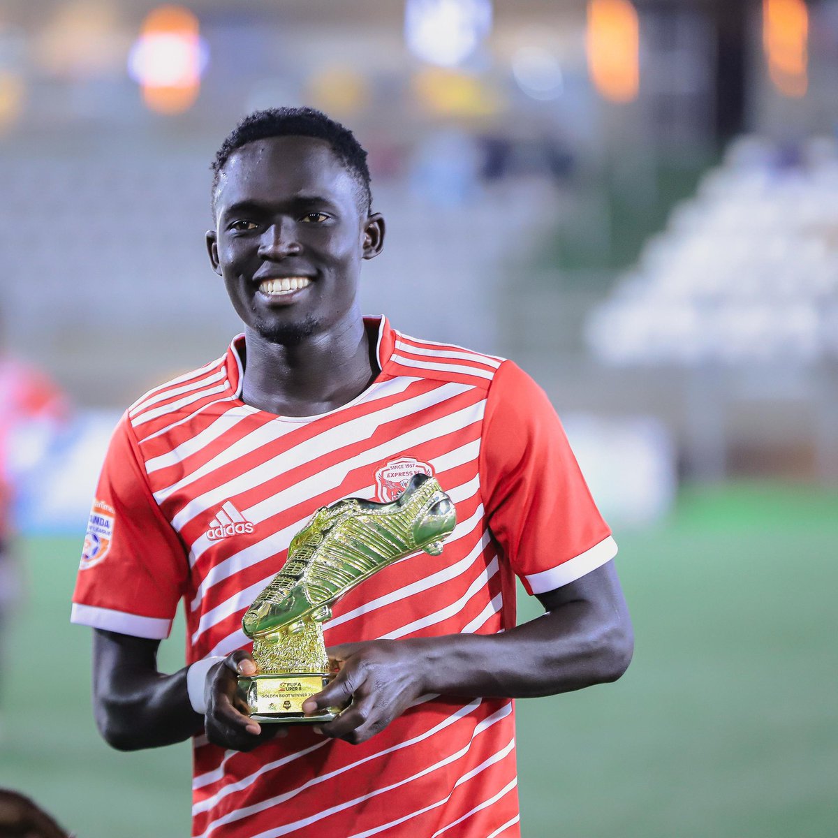 IsmaelAlli21's tweet photo. I am completely overwhelmed with gratitude and humility to have won the Golden Boot award of the #FUFASUPER8 in my debut season!  
 I want to extend my heartfelt thanks to my amazing teammates, entire coaching staff and Fans of the Express family. A new chapter begins 🙏🏿 https://t.co/qtyZNdlGGY