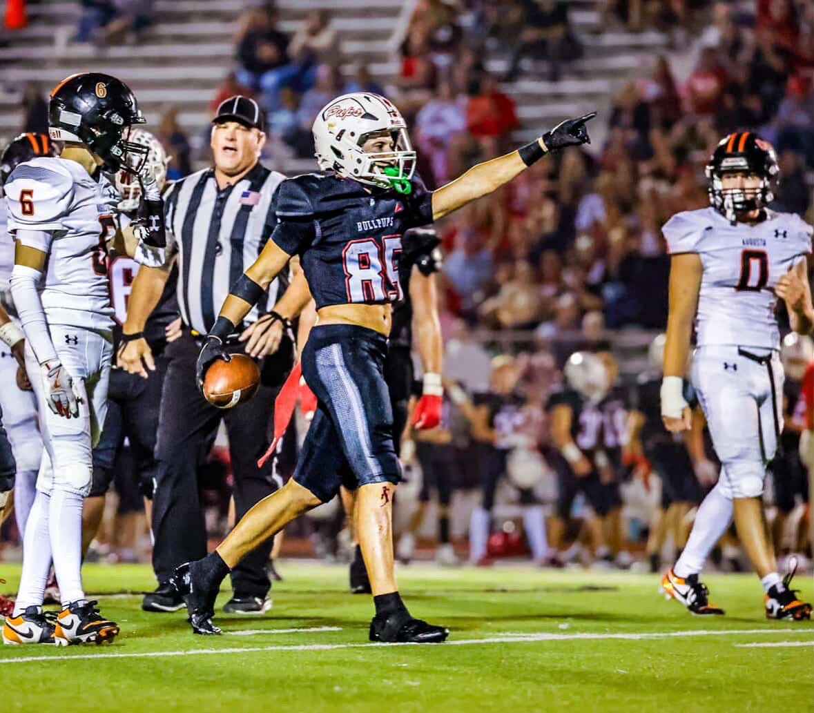 McPherson junior Ashton Malm continues to make history this season, becoming just the 5th wide receiver in school history to surpass 1,000 receiving yards in a single season. He’s also tied for 3rd all-time at McPherson High School for most receiving touchdowns in a season (12).