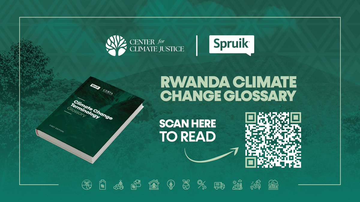 certafoundation's tweet photo. @CCJ_Certa ku bufatanye na @SpruikAgency bamuritse inkoranyamagambo itanga ibisobanuro byoroheje mu rurimi rw’Ikinyarwanda n’Icyongereza, kandi ikubiyemo amagambo y’ingenzi ajyanye n’imihindagurikire
y’ibihe.🌿

🔗Soma inkoranyamagambo hano: https://t.co/Whb7McTYei

#GreenRwanda https://t.co/MHityP7nX9