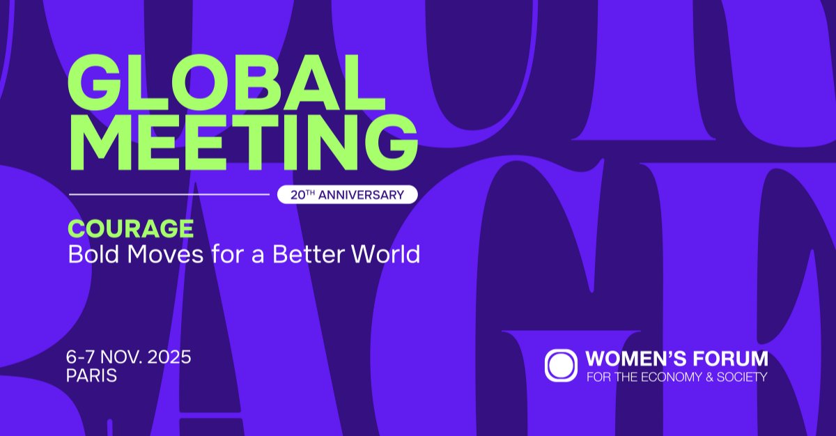 ⏰ It's the final countdown! Only 10 days to go until #WFGM25 ⏳
On Nov 6–7, visionary leaders, entrepreneurs, and changemakers from around the world will gather in Paris to spark bold conversations. 
🎟️ Get your ticket today: womens-forum.com/e/women-s-foru…
#WomensForum #Courage