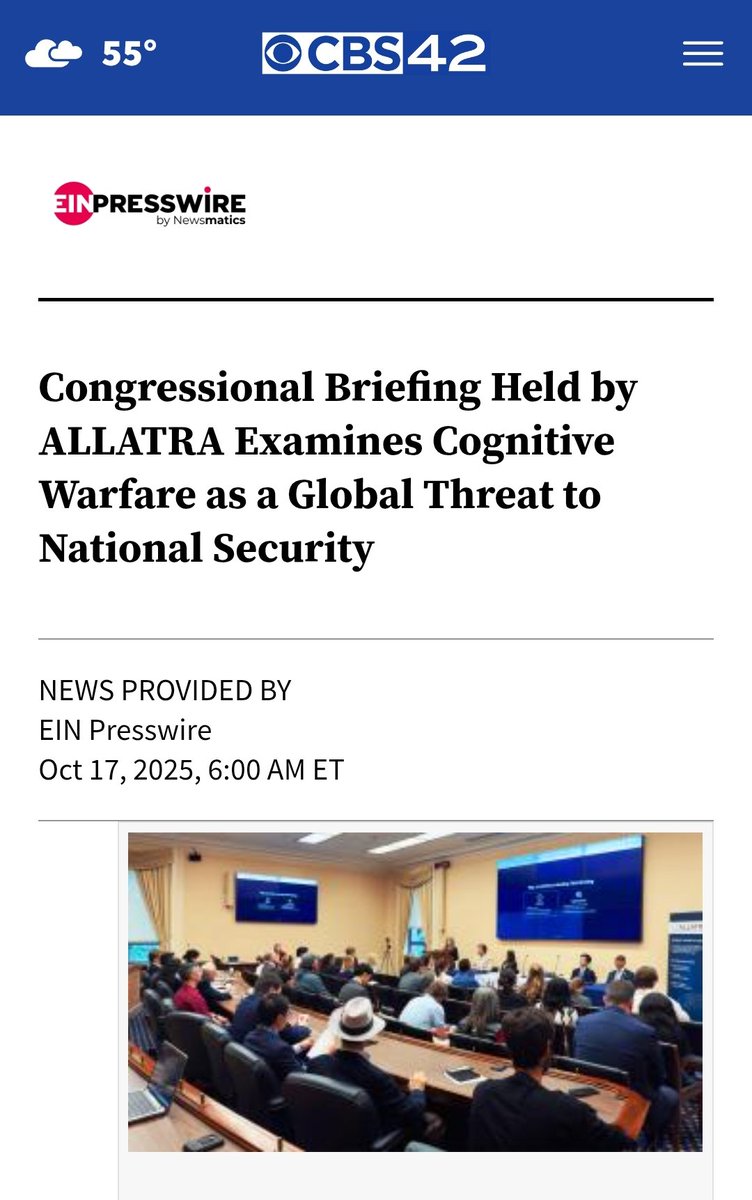 Endorsing #allatra means uniting politicians, scientists, journalists, and all citizens to build immunity against propaganda of anticultists. #Truth can  be the loudest voice. cbs42.com/business/press…