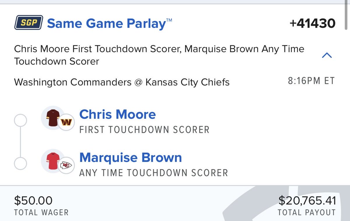 Gonna run this back for MNF. Also playing Moore first td straight 🎯 

$100 to 2 followers who ❤️ when we cash