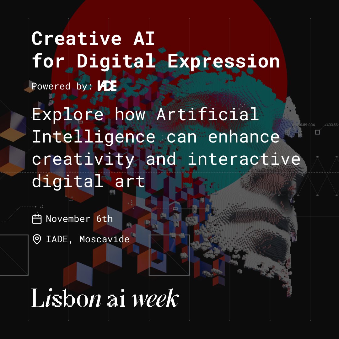 🌌 When #imagination meets #AI: IADE – Universidade Europeia’s Creative #AI for #Digital Expression workshop lets you merge #design, sound, text &amp; #code to create interactive #digitalart. No experience needed! 💡Save your spot: forms.office.com/pages/response…