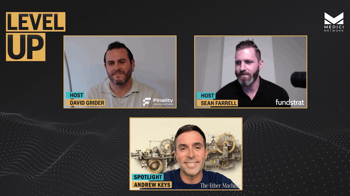 NetworkMedici's tweet image. 1/ 🎧Medici Presents: Level Up - ETHM episode is LIVE!

@David_Grid and @SeanMFarrell speak with
@AK_EtherMachine, co-founder &amp;amp; chairman of @TheEtherMachine (ETHM) on:

🔹 Why ETFs miss staking yield &amp;amp; how a DAT captures it
🔹 ETHM’s approach: targets 100% staking + restaking…