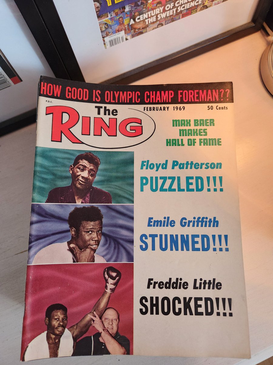 #MySportsMagazine 
<a href="/ringmagazine/">Ring Magazine</a> 
Feburary 1969
Hiw Good is Olympic Champ Foreman?
Floyd Patterson Puzzled!!!
Emile Griffith Stunned!!!
Freddie Little Shocked!!!

#Boxing #Magazines