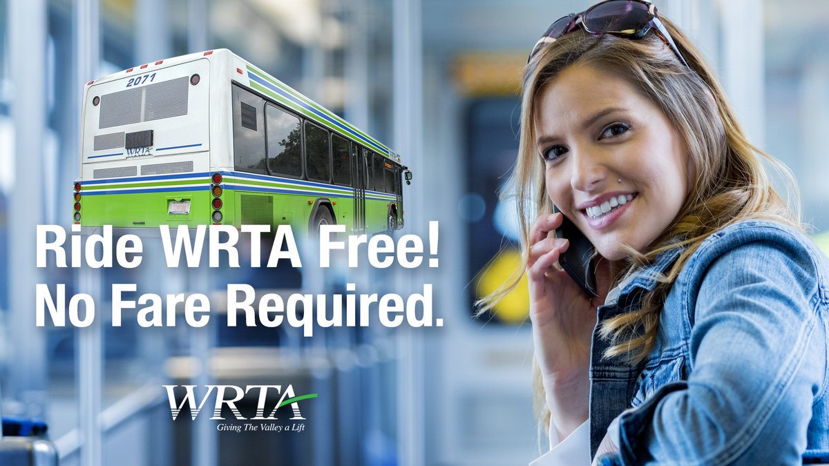 Get to work or medical appointments, or do some shopping — all for FREE! With WRTA, you can catch a ride 6 days a week from 5 AM — 9 PM (Monday-Friday), or 7 AM — 6 PM (Saturday). No fare required. 

View our maps and schedules here: bit.ly/3Mv7xDa