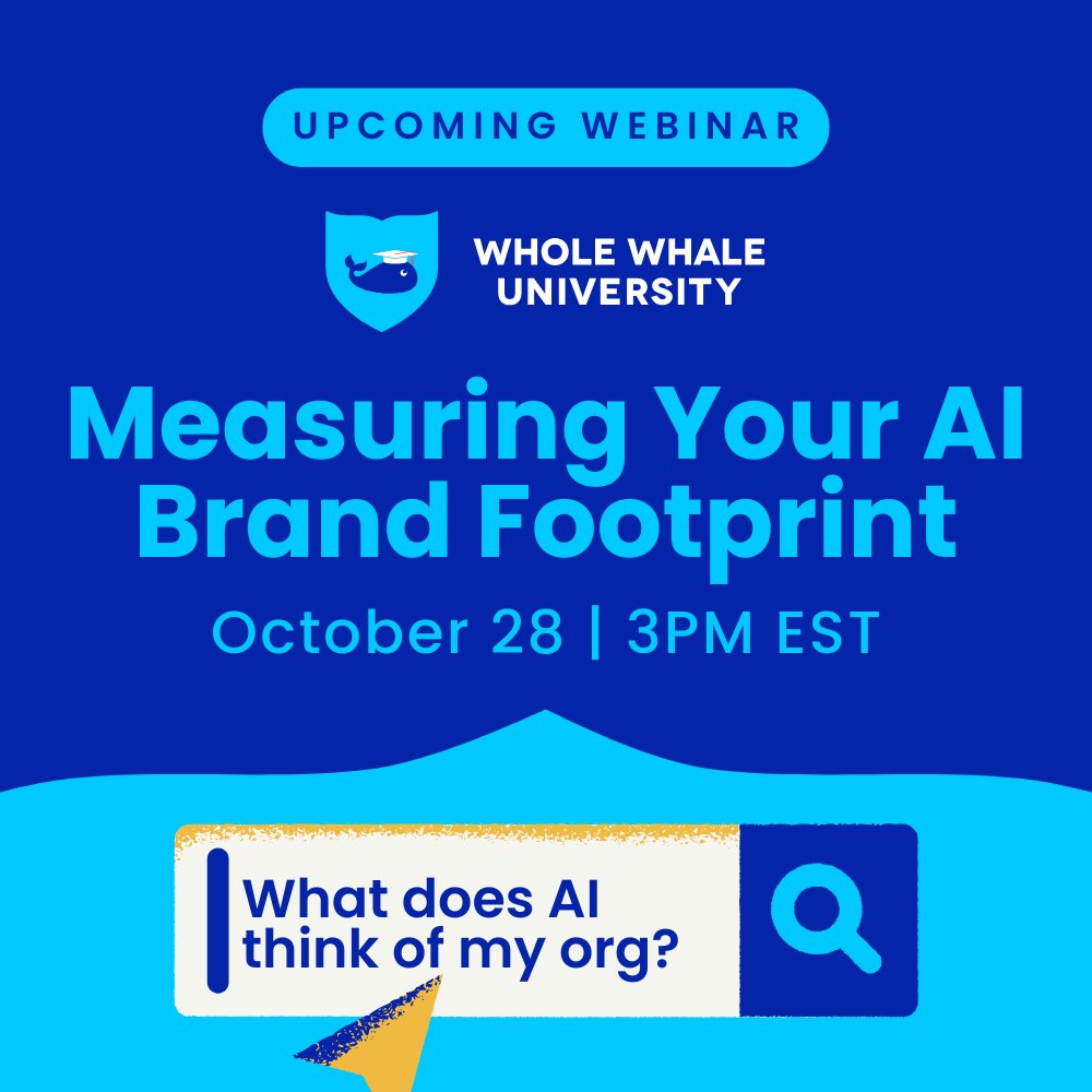 ⏰ WEBINAR TOMORROW: Measuring Your AI Brand Footprint

Is your nonprofit visible to ChatGPT &amp; other AI tools? Find out.

Final chance to register for Oct 28 session: 
→ 650+ AI responses analyzed 
→ Practical GA4 frameworks 
→ Recording

Sign up: bit.ly/4hmDptD