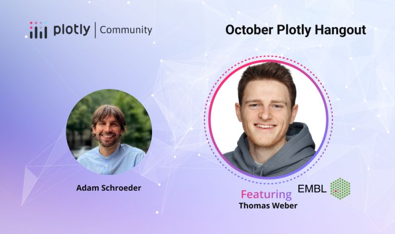 plotlygraphs's tweet image. Join the Plotly Virtual Hangout on October 29 @ 12 PM EDT for a casual, interactive chat with Thomas Weber from EMBL. 🧪✨
Thomas will share how he transforms complex research data into interactive Dash apps that are easy to explore, share, and scale across teams. Learn how to…